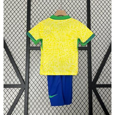 Camiseta Brasil Primera Equipación 2024 Niño