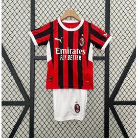 Camiseta Fc AC Milan Primera Equipación 24/25 Niño