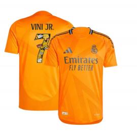 Camiseta Real M adrid 2ª Equipación 24/25 VINI JR. #7 Bear Champ Font