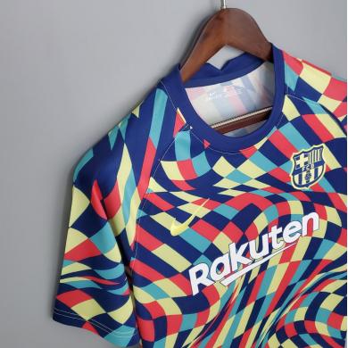 Camiseta De Calentamiento Fc b-arcelona 2020/2021 Azul