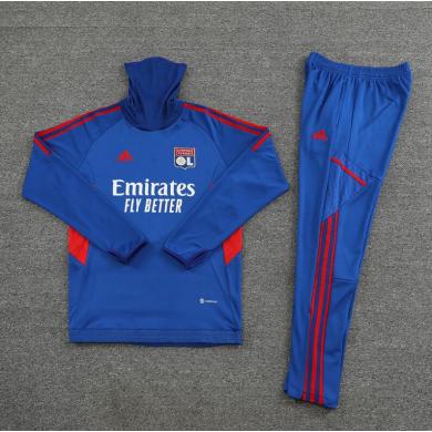 Sudadera Entrenamiento FC Lyon Azul Elegante 22/23 Niño