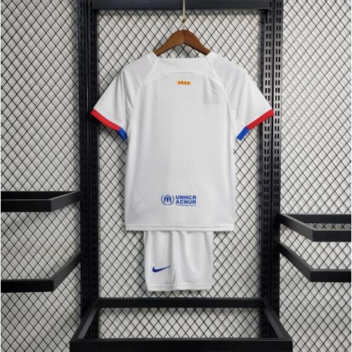 Nike Barcelona 2ª Equipación 23/24 - Blanco - Camiseta Fútbol Niño